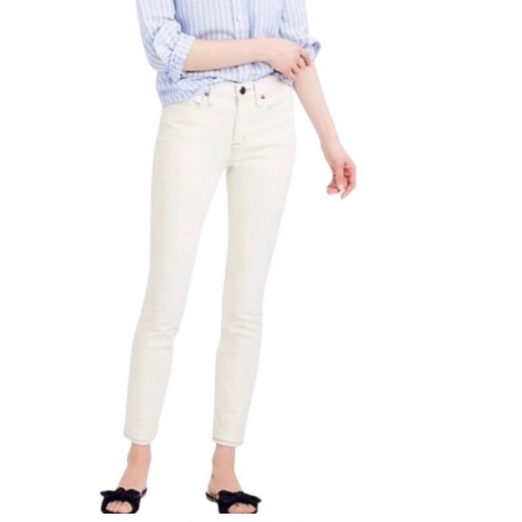 J CREW TOOTHPICK ANNKLE SKINNY OFF WHITE JEANS IN SIZE 25 - Picture 3 of 9